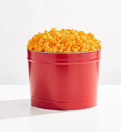 Simply Red 2 Gallon Cheese Popcorn Tin